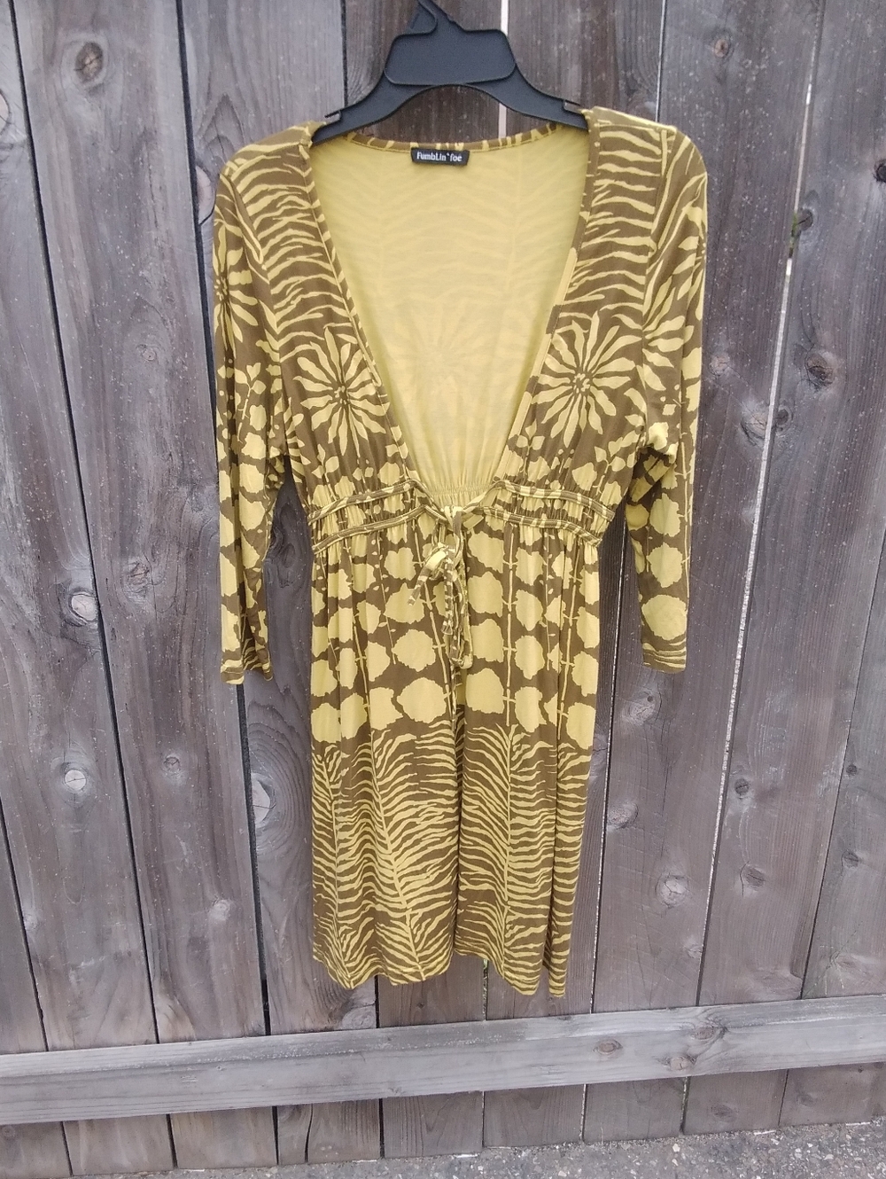 Anthropologie Fumblin Foe Mini Dress Dwim Cover Deep V Neck Floral Festival